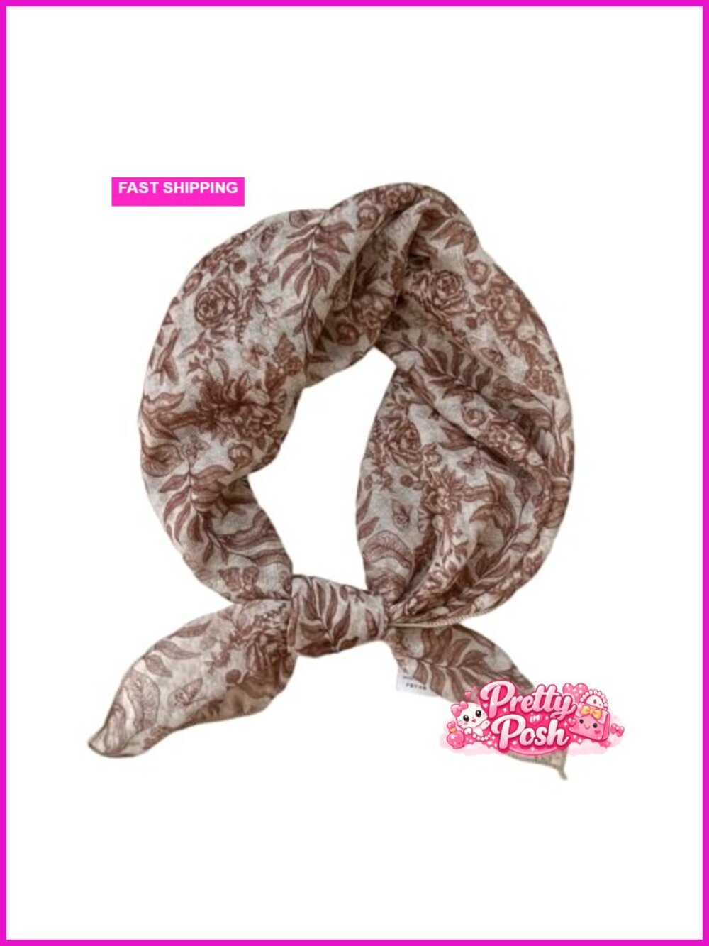 Soft Polyester 24x24 Bandana Head Hair Neck Scarf Double Layer
